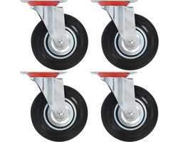vidaXL Rolwielen - Zwenkwielen - 24 st Zwenkwielen 125 mm - Meubelaccessoires - Keukenaccessoire - Tuinaccessoires