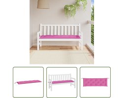 vidaXL Roze Kussen - Tuinbankkussen - Tuinbankkussen 150x50x7 cm oxford stof roze - Outdoor Kussen - Tuinkussen - Zitkussen