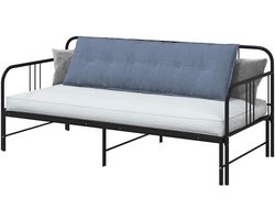 vidaXL Rugkussen Blauw 160 x 50 cm Cordstof, Woonkamer, Modern, Rechthoekig Ondersteuningskussen, Fluweelachtig Kussen, Afneembare Hoezen, Plushy Rugaccent