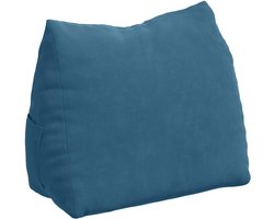 vidaXL - Rugkussen - Blauw - 45 - x - 35 - x - 20 - cm - Corduroy - stof