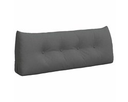 vidaXL - Rugkussen - Donkergrijs - 120 - x - 24 - x - 50 - cm - Stof