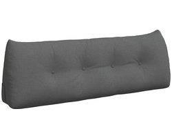 vidaXL - Rugkussen - Donkergrijs - 140 - x - 24 - x - 50 - cm - Stof