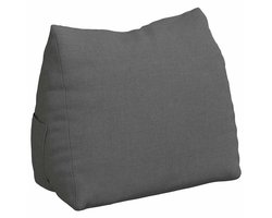 vidaXL - Rugkussen - Donkergrijs - 45 - x - 35 - x - 20 - cm - Stof