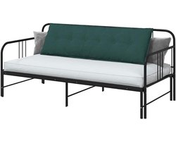 vidaXL Rugkussen Donkergroen 160 x 19 x 50 cm Stof, Woonkamer, Rechthoekig, Eigentijds, Afneembare Hoezen, Ondersteuningskussen, Decoratief Kussen, Binnentextiel, Pluche