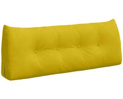 vidaXL - Rugkussen - Geel - 120 - x - 50 - x - 24 - cm - Fluweel