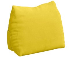 vidaXL - Rugkussen - Licht - Geel - 45 - x - 35 - x - 20 - cm - Stof