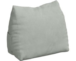 vidaXL - Rugkussen - Lichtgrijs - 45 - x - 35 - x - 20 - cm - Corduroy - stof
