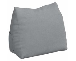 vidaXL - Rugkussen - Lichtgrijs - 45 - x - 35 - x - 20 - cm - Stof