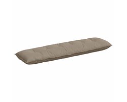 vidaXL - Rugkussen - Taupe - 180 - x - 50 - cm - Microvezel - Stof