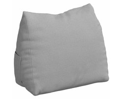 vidaXL - Rugkussen - Wolkgrijs - 45 - x - 35 - x - 20 - cm - Stof