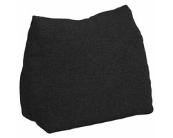 vidaXL - Rugkussen - Zwart - 45 - x - 35 - x - 20 - cm - Stof