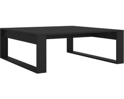 vidaXL - Salontafel - 100x100x35 - cm - bewerkt - hout - zwart