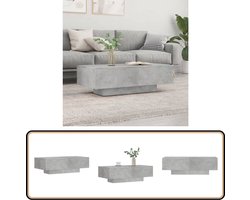 vidaXL Salontafel - 100x49,5x31 cm - Betongrijs - Bewerkt hout Salontafel - Beton Grijs - Houten Salontafel - Moderne Salontafel - Living Room Furniture