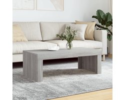 vidaXL - Salontafel - 102x50x36 - cm - bewerkt - hout - grijs - sonoma - eikenkleurig