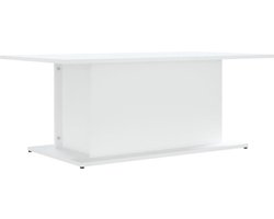 vidaXL - Salontafel - 102x55,5x40 - cm - bewerkt - hout - witr