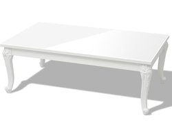 vidaXL - Salontafel - 115x65x42 - cm - hoogglans - wit