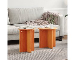 vidaXL - Salontafel - 2 - pcs - Wasbruin
