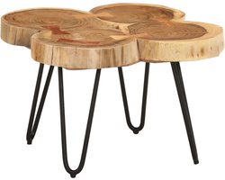 vidaXL - Salontafel - 36 - cm - 4 - boomstammen - massief - acaciahout