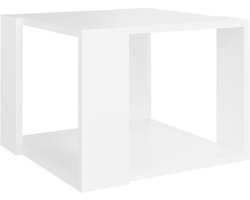 vidaXL - Salontafel - 40x40x30 - cm - bewerkt - hout - wit