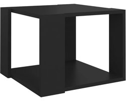 vidaXL - Salontafel - 40x40x30 - cm - bewerkt - hout - zwart