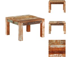 vidaXL - Salontafel - 55x55x35 - cm - massief - gerecycled - hout