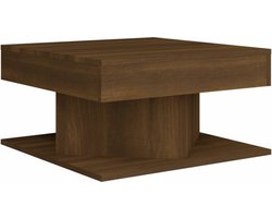 vidaXL - Salontafel - 57x57x30 - cm - bewerkt - hout - bruin - eikenkleur