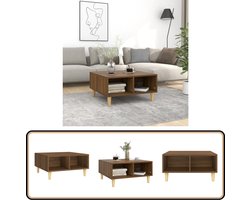 vidaXL Salontafel - 60x60x30 cm - Bruin Eiken Salontafel - Salontafeltje - Koffietafel - Tv Tafeltje - Scandinavische Meubelen