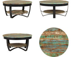vidaXl Salontafel 65x32 cm massief gerecycled hout - Salontafel - Salontafels - Houten Salontafel - Houten Salontafels
