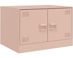 vidaXL Salontafel 67x50x44 cm staal roze - Salontafel - Salontafels - Bijzettafel - Banktafel