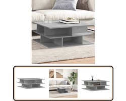 vidaXL Salontafel - 70x70x29 cm - Bewerkt hout - Grijs Salontafel - Bijzettafel - Houten Tafel - Betonlook - Living Room Furniture