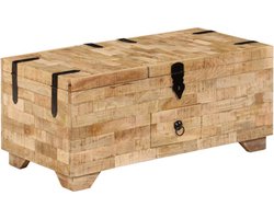 vidaXL - Salontafel - 80x40x35 - cm - massief - mangohout