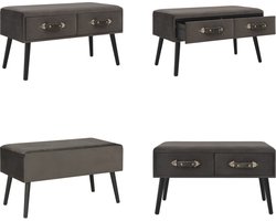 vidaXL Salontafel 80x40x46 cm fluweel grijs - Salontafel - Salontafels - Salon Tafel - Salon Tafels