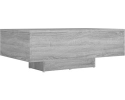 vidaXL - Salontafel - 85x55x31 - cm - bewerkt - hout - grijs - sonoma - eikenkleurig