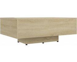 vidaXL - Salontafel - 85x55x31 - cm - bewerkt - hout - sonoma - eikenkleurig