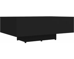 vidaXL - Salontafel - 85x55x31 - cm - bewerkt - hout - zwart