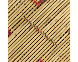 vidaXL - Salontafel - achthoekig - met - chindi - details - bamboe - meerkleurig
