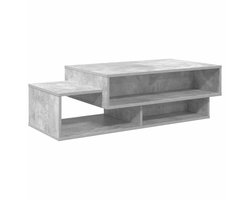 vidaXL - Salontafel - Beton - Grijs - 105 - x - 50 - x - 32,5 - cm - Bewerkt - hout