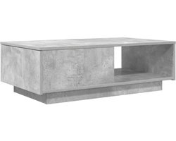 vidaXL - Salontafel - Beton - Grijs - 95 - x - 55 - x - 31 - cm - Bewerkt - hout