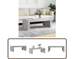 vidaXL Salontafel - Betonlook - 102x50x36 cm Salontafel - Betonnen Look - Houten Salontafel - Moderne Salontafel - Bijzettafel