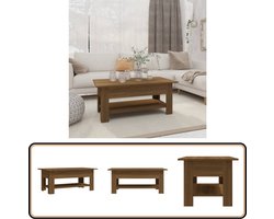 vidaXL Salontafel Bruineiken 102x55x42 cm Salontafel - Bruine Eiken Meubilair - Houten Salontafel - Living Room Furniture - Coffee Table