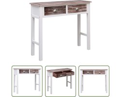 vidaXL Salontafel - Consoletafel - Wandtafel 90x30x77 cm hout bruin - Bijzettafel - Houten Meubilair - Kastjes