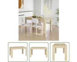 vidaXL Salontafel - Eettafel - Eettafel 140x74,5x76 cm spaanplaat sonoma eikenkleurig - Houten Tafel - Sonomaplank - Bruine Tafel