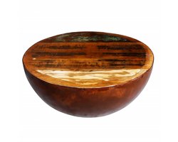 vidaXL Salontafel - Gerecycled Hout - Stalen Frame Salontafel - Houten Salontafel - Retro Salontafel - Vintage Salontafel - Eethoek Meubels