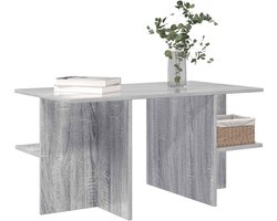 vidaXL - Salontafel - Grijs - sonoma - 87 - x - 50 - x - 45 - cm - Geconstrueerd - hout
