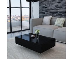 vidaXL - Salontafel - hoogglans - zwart