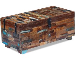 vidaXL - Salontafel - kist - 80x40x35 - cm - massief - gerecycled - hout
