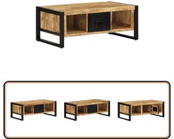 vidaXL Salontafel - Mangohout - 90x50x36 cm Salontafel - Houten Salontafel - Mangohouten Salontafel - Industrieel Meubilair - Livingroom Furniture