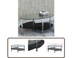vidaXL - Salontafel - met - exclusief - ontwerp - zwart