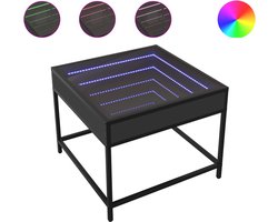 vidaXL - Salontafel - met - Infinity - LED - 50x50x41 - cm - zwart