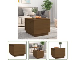 vidaXL Salontafel Met Lade - Houten Salontafel - Salontafel 40x50x35 cm massief grenenhout honingbruin - Hout Tafellamp - Ronde Salontafel - Rechthoekige Salontafel